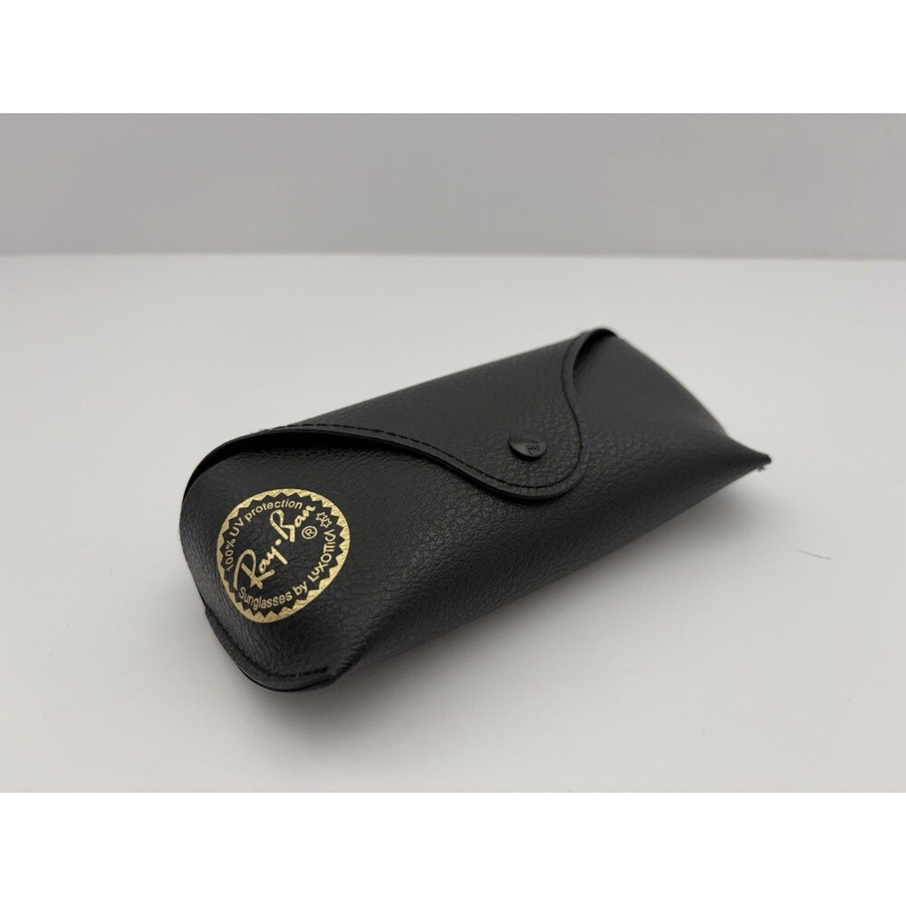 Ray Ban Black Leather Like Medium Case With Gold Stamp, Authenticity